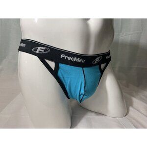 Freemen Blue & Black Jock Sz L SEXY Mens Gay Underwear